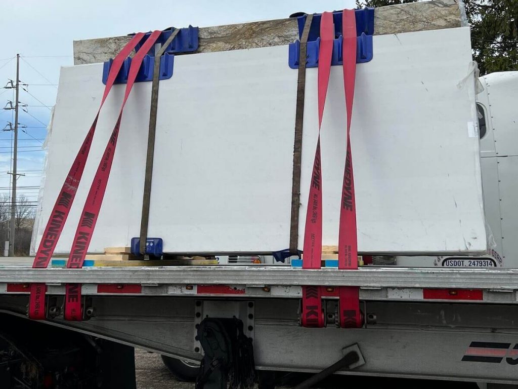 Straps on Flatbed