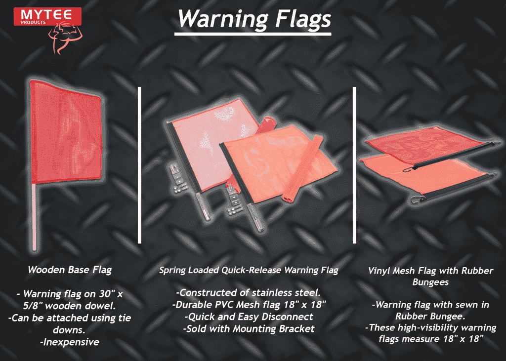 Types of warning flags for oversize load signs