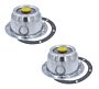 2 Pcs Aluminum Trailer Hub Cap Replacement for Stemco 343-4195, 3434195 w_ Gasket & Rubber Vent Plug - Mytee Products