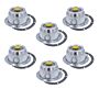 6 Pcs Aluminum Trailer Hub Cap Replacement for Stemco 343-4195, 3434195 w_ Gasket & Rubber Vent Plug - Mytee Products