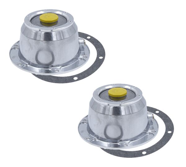 2 Pcs Aluminum Trailer Hub Cap Replacement for Stemco 343-4195, 3434195 w_ Gasket & Rubber Vent Plug - Mytee Products 2 Pcs Aluminum Trailer Hub Cap Replacement for Stemco 343-4195, 3434195 w_ Gasket & Rubber Vent Plug - Mytee Products