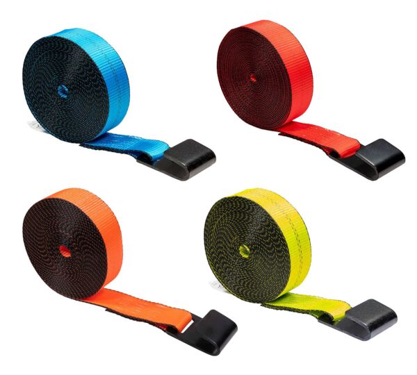 2 x 30' Winch Strap w Flat Hook - 3,333 WLL - Mytee Products 2 x 30' Winch Strap w Flat Hook - 3,333 WLL - Mytee Products