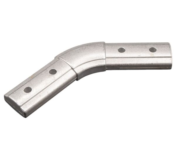 45-Degree Elbow for Aluminum Dump Truck Tarp Systems - Side angle View - Mytee Products