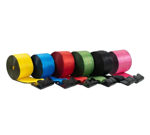 4_ Winch Strap with Flat Hook in Multicolor