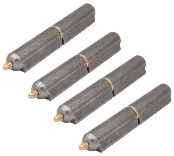 6_ Bullet Hinge – Steel Body with Pin Brass Bushing & Grease Zerk (49753) - Weld-on - 4pk - Mytee Products