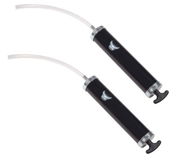 (2 Pack) 16 Oz Viking Suction Gun with Flexible 12_ Vinyl Hose & Plated Steel Head for Gear Oil Transfer - Image1- Mytee Products