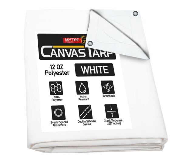 Canvas Tarps - White Mytee Products Canvas Tarps - White Mytee Products