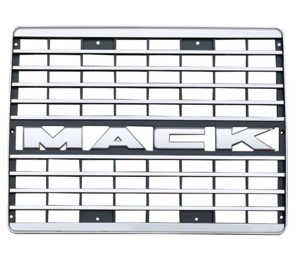 Front Grille, Chrome w_o Bug Screen Fits Mack CH Semi Truck 1993-2003 Models, Replaces 6MF576M OEM-full front-Mytee Products Front Grille, Chrome w_o Bug Screen Fits Mack CH Semi Truck 1993-2003 Models, Replaces 6MF576M OEM-full front-Mytee Products