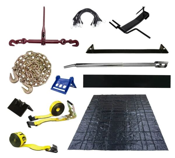 Flatbed Starter Kit for Steel Hauling, Bungees and Tarp Straps- Mytee Products
