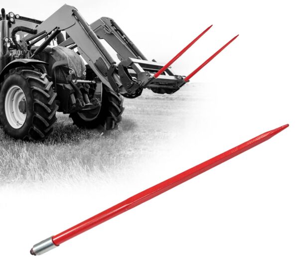 Hay Spear of 3,000 lbs Load Capacity & Red Powder Coated - Main Image View - Mytee Products Hay Spear of 3,000 lbs Load Capacity & Red Powder Coated - Main Image View - Mytee Products
