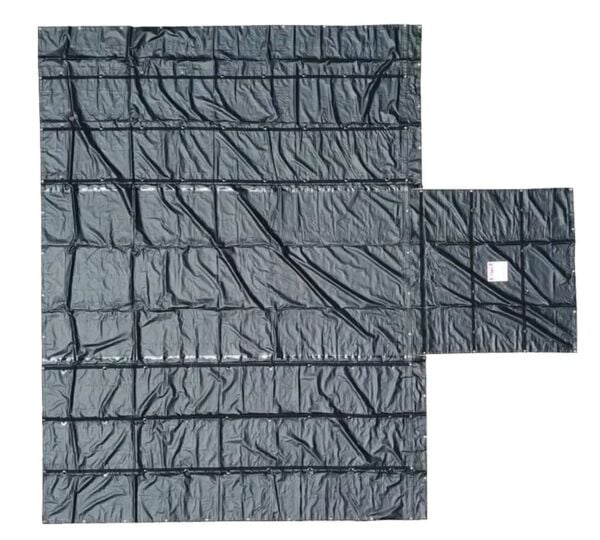 Airbag / Parachute Fabric Ultra Light Lumber Tarp 20x27 (6' Drop) - Black & Black Airbag Fabric