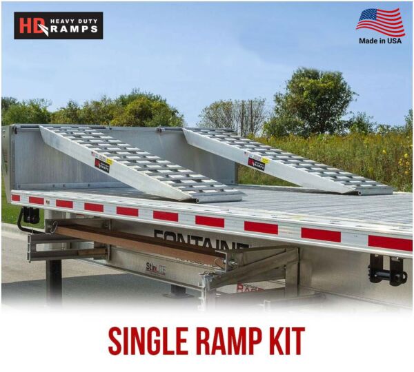Trailer Loading Ramp Set - Single 8' x 18_ - Main Image - Mytee Products Trailer Loading Ramp Set - Single 8' x 18_ - Main Image - Mytee Products