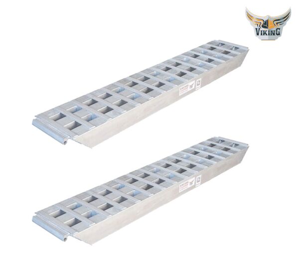 Viking’s 18_ x 96_ Aluminum Trailer Upper Ramps in Pairs - Load Limit 23,500 lbs Per Axle - Main Image View - Mytee Products