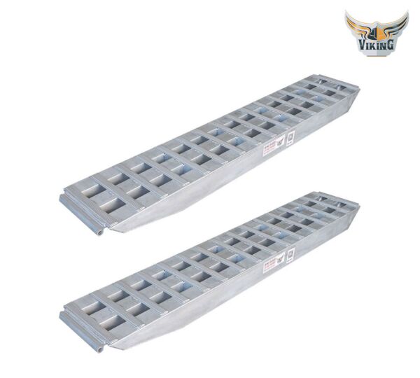 Viking’s 18_ x 96_ Lower Aluminum Trailer Ramps in Pairs - Load Limit 23,500 lbs Per Axle - Main Image View - Mytee Products Viking’s 18_ x 96_ Lower Aluminum Trailer Ramps in Pairs - Load Limit 23,500 lbs Per Axle - Main Image View - Mytee Products