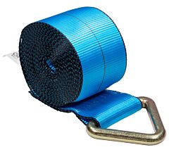 4_ x 30_ Tie Down Strap - Blue Winch Strap w_ Delta Ring, DOT Certified - Mytee Products