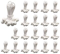 (500 Pcs) Bungee Cords for Tarp Tie Down - White, Rubber Ball Bungee Cords Main Image View - Mytee Products