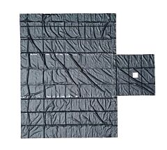 Airbag  Parachute Fabric Heavy Duty 14oz Lumber Tarp 20x20 (6' Drop with 6' x 8' Flap) - Black - New main Image - Mytee Products