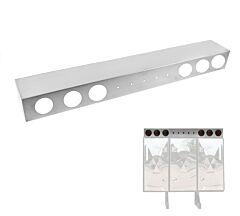 Aluminum Headache Rack Upper Light Bar Panel w_ Marker & STT Light Holes - Fits 3 Door Cab Rack Main Image view123 - Mytee Products
