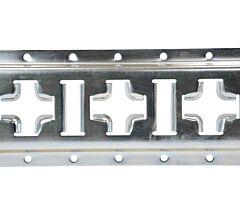 Horizontal and Vertical Cross Style E Track 2 ft. Galvanized-Mytee Products
