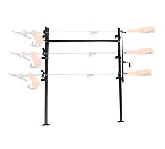 3-Place Snap-In Lockable Trimmer Rack for Landscape Truck & Trailer Full Front Angle - Mytee Products