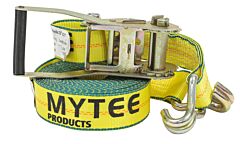 2" x 27'  Ratchet Tie-Down Straps w/ Wire Hook End Fittings and 10000 Lbs Capacity Ratchet And Strap View-Mytee Products