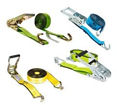 2 Inch Ratchet Straps with Wire Hook & Multiple Color Options
