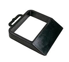 Rubber Pallet Jack Wheel Stop - 2_ Height, Black, 11-1_2_ Width, 11-1_2_ Depth - Mytee Products