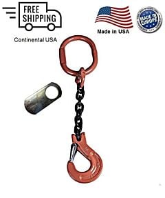 Chain Sling G100 1-Leg Clevis Sling Hook w/ Latch