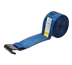 4" x 30' Winch Strap with 5,400WLL & Flat Hook-Blue-Mytee Products