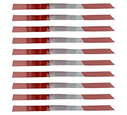 10-PackConspicuity Red_silver Reflective Tape 18_ X 2_ S-26258 Front - Mytee Products