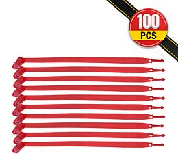 100 pcs Red Plastic Truck Seal - Tamper Evident Plastic Truck Seals-Mytee Products