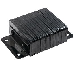 14" x 10" x 4.5" Viking Laminated Rubber Dock Bumper with Steel Brackets for Truck Loading Dock Protection