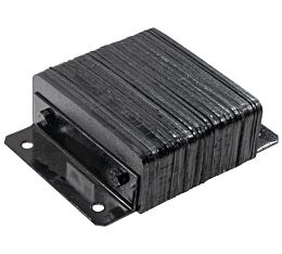 14" x 12" x 4.5" Viking Laminated Rubber Dock Bumper with Steel Brackets for Truck Loading Dock Protection