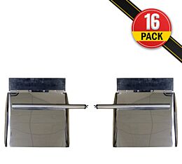 16-Pack24"x24" Stainless Steel Quarter Fender Kit Includes - Semi Truck Accessories for Kenworth, Freightliner, Peterbilt, Automann - Mytee Products1