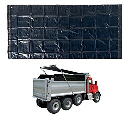 18Oz Vinyl Tarp Double Pocket with 4-Spring Dump Truck Tarp System - Mytee Products