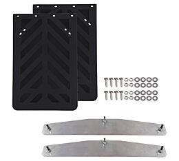 24" x 36" Semi Truck Mud Flap w/ 4" x 24" Universal Stainless Steel Mud Flap Weights