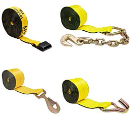 2_ Yellow Winch Strap - 3,333 lbs WLL Main Image View - Mytee Products