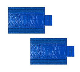 (2 Pack) Airbag / Parachute Fabric Ultra Light Lumber Tarp 20x27 (6' Drop) - Blue & Blue Airbag Fabric