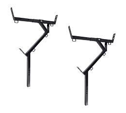 2 pcs Steel Side-Rail Ladder Rack w_ Removable Support Arm Set of Two Full Front View - Mytee Products
