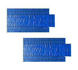 (2 Pack) Airbag / Parachute Fabric Ultra Light Lumber Tarp 16x27 (4' Drop) - Blue