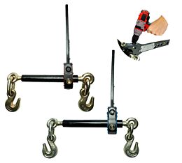 3_8_ and 5_16 Torque Drive Load Binder w_ Heavy-Duty Grab Hooks 9,200 lbs Main image- Mytee Products
