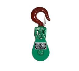 2 Ton 3" Sheave Snatch Block with Hook For 3/8" Wire Rope