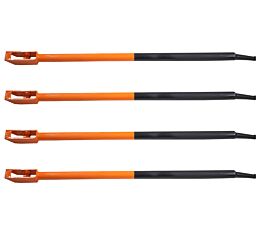 (4 Pack) 40-inch Combination Winch Bar w/ Square Head for Flatbed Trailers - Powder Coated, Non-Slip Handle