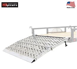 HD Ramp 48" x 69" Heavy-Duty Horizontal Bi-Fold Aluminum Trailer Ramp - 5,000 lbs Per Axle WLL