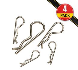 4 Pack AgraLink Steel Hair Pin Clips, 5/32", Fits Pins 5/8" - 1" - (5 Clamshells of 5 pcs each) Free Shipping