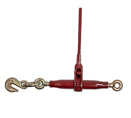 5_16_-3_8_ Ratchet Load Binder with 3_8_ Grab Hook and Eye WLL 7100 lbs Top Front Angle - Mytee Products
