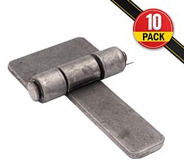 (10 Pack) 6-1/8" x 3-3/8" Long Leaf Strap Style Heavy-duty Steel Door Hinge for Trailers, Weld-on