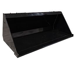 60_ Wide Low Profile Skid Steer Bucket Attachment w_ Reinforced Cutting Edge Front View2 - Mytee Products