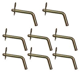 (8 Pack) AgraLink Bent Hitch Pins 1/2", 3" Usable Length