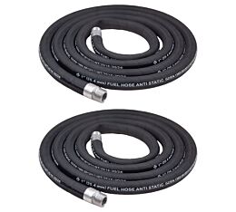 (2 Pack) 1" Fuel Transfer Hose, 20' Long Anti-static Hose for Gasoline, Diesel, and Petroleum-based Fluids